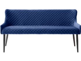 Houston blue velvet sofa bench