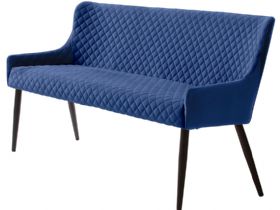 Houston quilted blue sofa bench