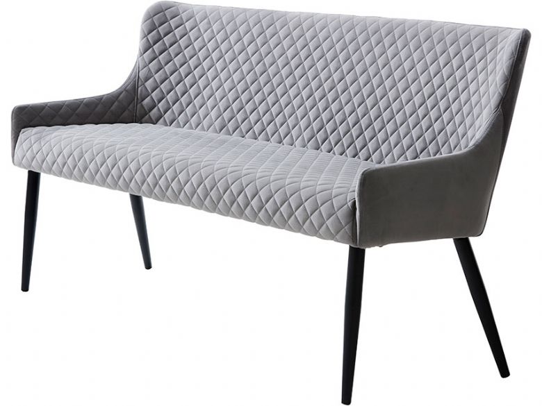 Houston quilted grey bench