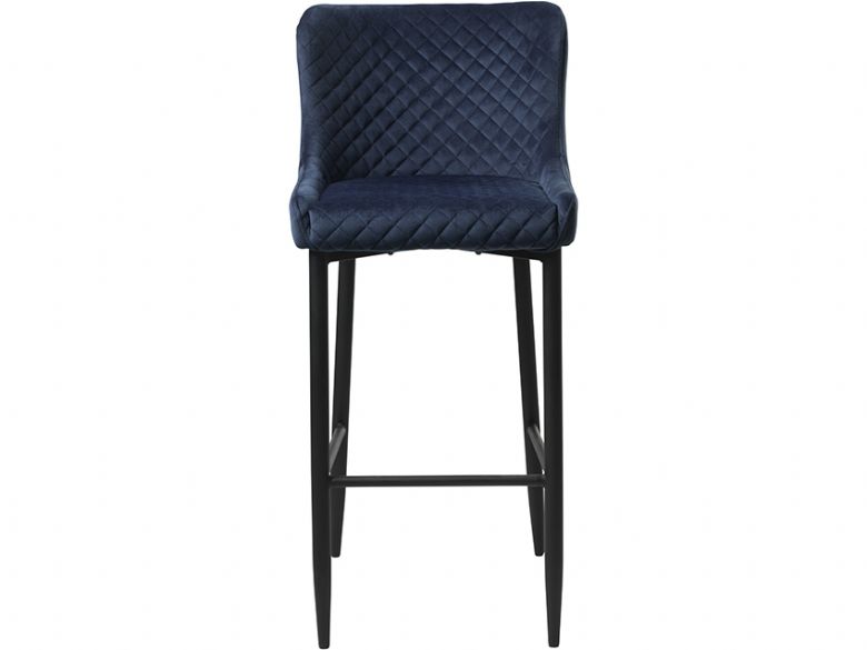Houston velvet blue bar stool