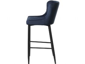 Houston contemporary quilted barstool in blue