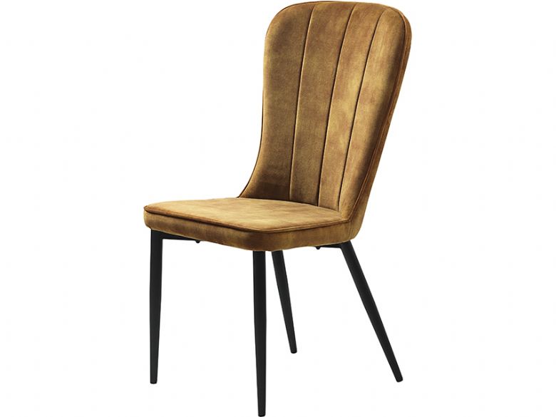 Mayfield amber velvet dining chair available at Furniture Barn