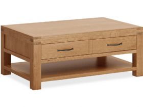 Oak Coffee Tables with Drawers
