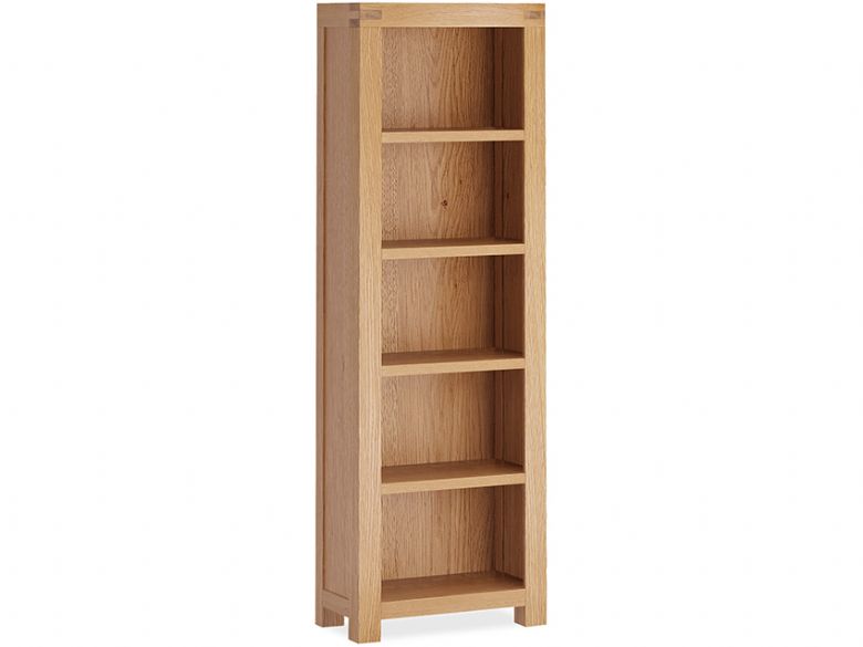 Bromley slim oak bookcase