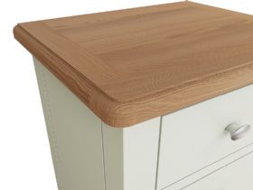 Moreton 3 drawer bedside table with oak top