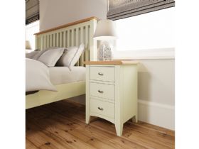 Moreton contemporary white bedside cabinet