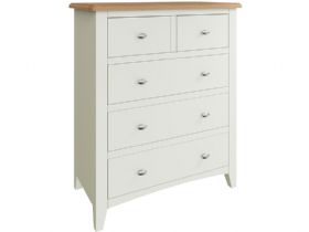 Moreton white 2 over 3 chest available at Furniture Barn