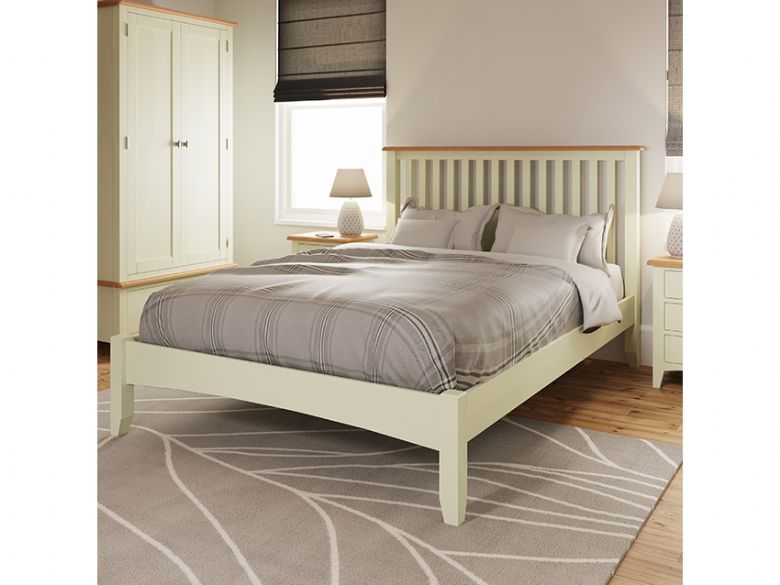 Moreton painted white double bed frame