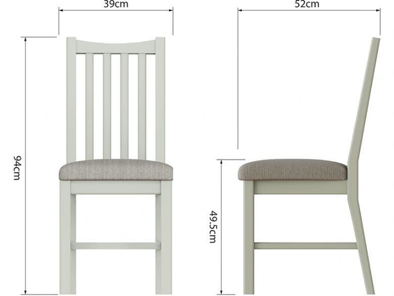 Moreton painted chair with fabric seat