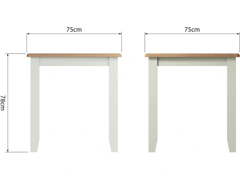 Moreton square white dining table