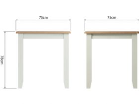 Moreton square white dining table
