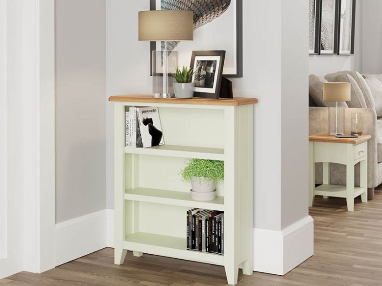 Moreton small wide painted bookcase