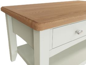 Moreton painted coffee table with oak top