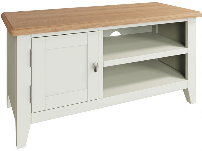 Moreton painted TV unit available at Furniture Barn