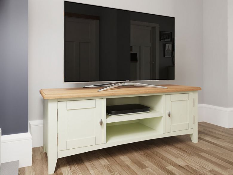 Moreton white painted TV cabinet
