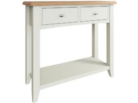 Moreton white console table available at Furniture Barn