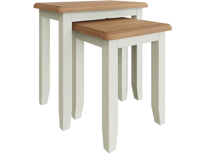 Moreton white nest of tables available at Furniture Barn