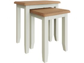 Moreton white nest of tables available at Furniture Barn