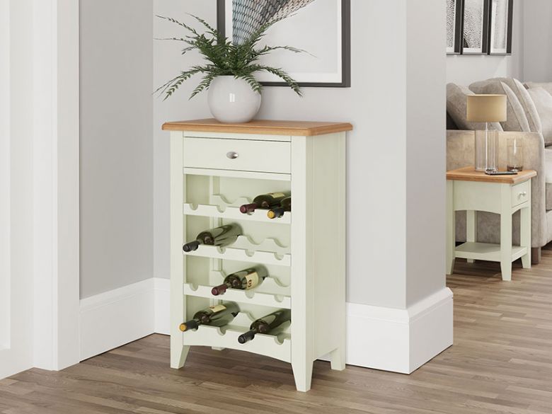 Moreton painted white wine cabinet finance options available