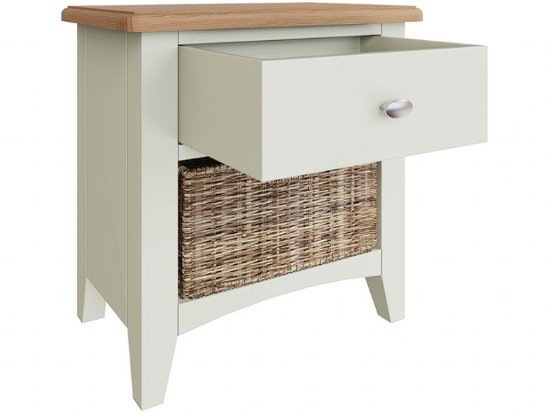 Moreton painted side table with basket