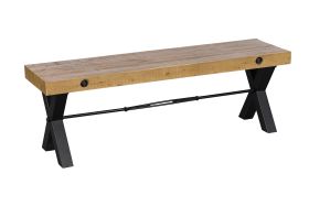 Havanah industrial recycled pine bench available at Furniture Barn