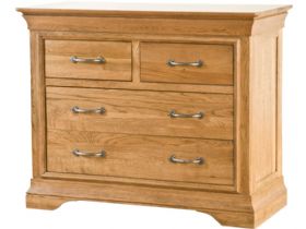 Oak 2 Over 2 Chest of Drawers