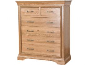 Oak 2 Over 4 Chest of Drawers