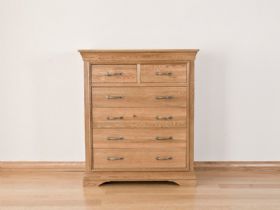 Flagbury 6 drawer oak chest
