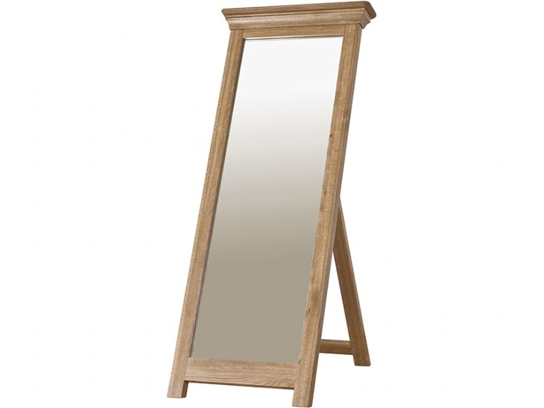 Flagbury oak cheval mirror available at Furniture Barn