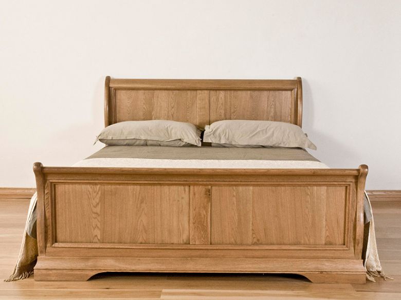 Flagbury solid oak double bed frame