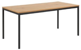 Lars textured wild oak and black metal small dining table available at Furniture Barn
