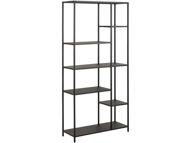 Onyx black metal bookcase available at Furniture Barn