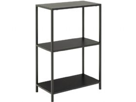Onyx industrial black metal console table available at Furniture Barn