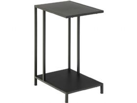 Onyx industrial black metal side table available at Furniture Barn