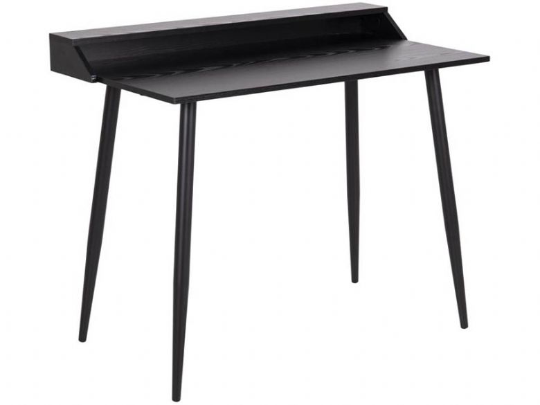 Mika black Oak and metal rustic desk available at Furniture Barn