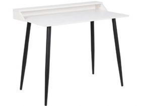 Mika white and black Oak and metal rustic desk available at Furniture Barn