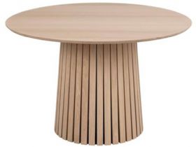Monti Oak round dining table inspired by Nordic design available at Furniture Barn