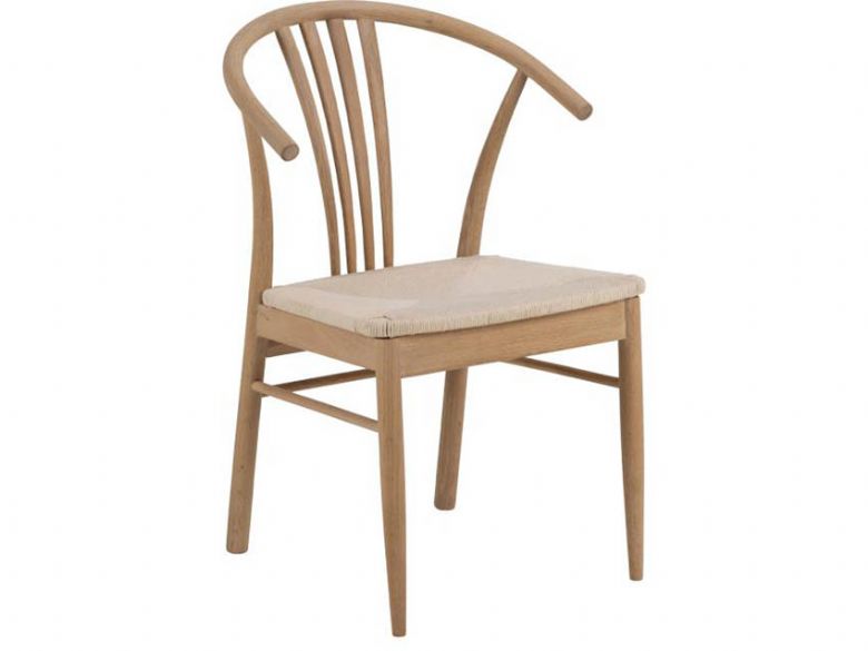 York oiled Oak plaited dining chair available at Furniture Barn