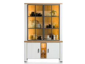 Arizona white oak glass cabinet available at Lee Longlands