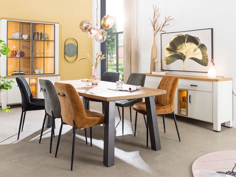 Arizona oak extendable dining table available at Lee Longlands