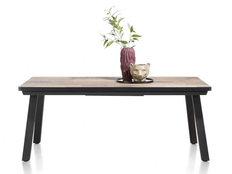 Habufa Avalox reclaimed oak extended dining table available at Lee Longlands