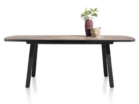 Habufa Avalox reclaimed oval extendable bar table available at Lee Longlands