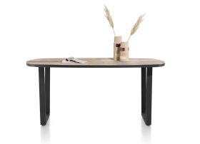 Habufa Avalox reclaimed oval bar table available at Lee Longlands