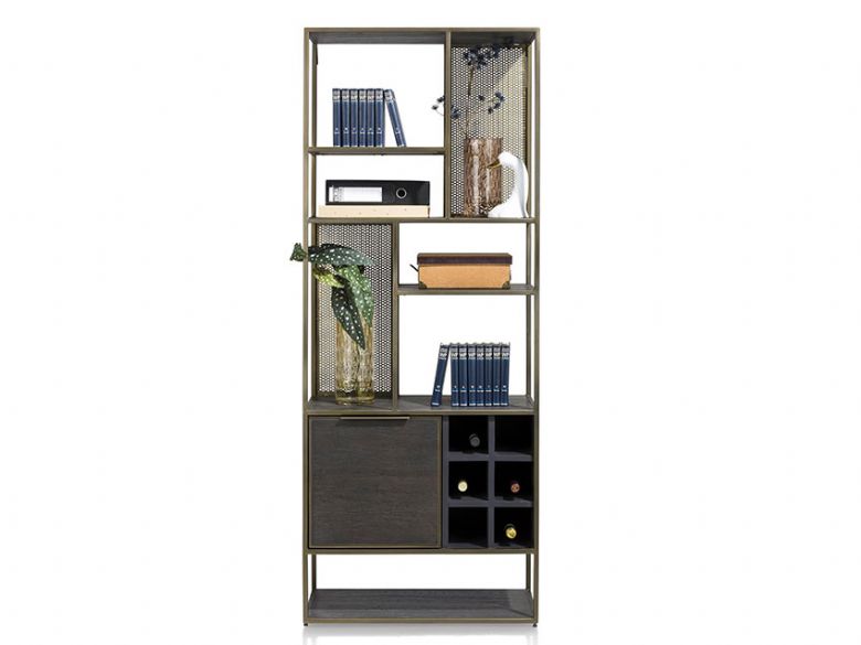 Habufa City Anthracite black Bookcase available at Lee Longlands