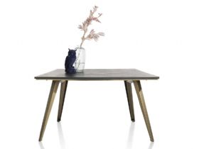 Habufa City black oak and gold dining table available at Lee Longlands