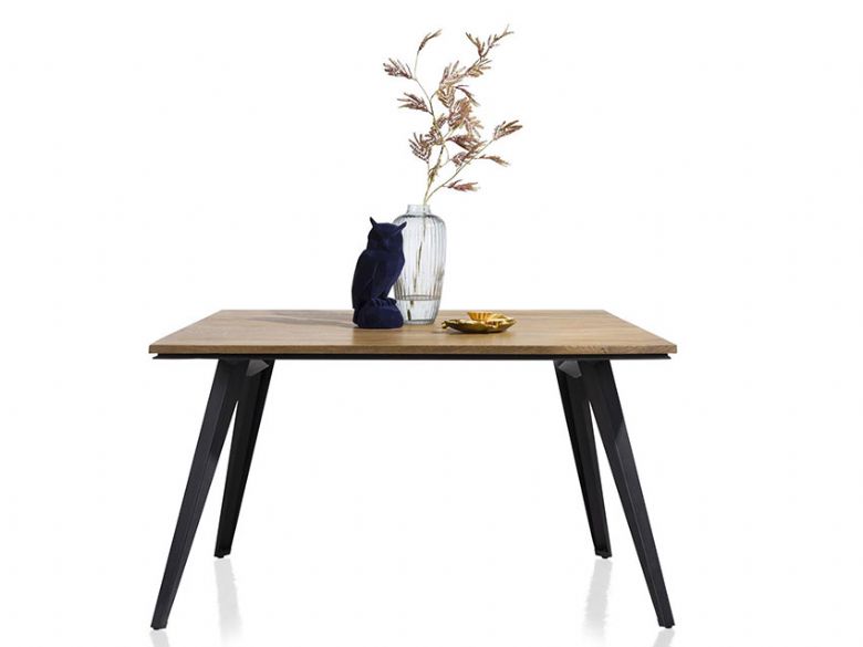 Habufa City natural and black dining table available at Lee Longlands