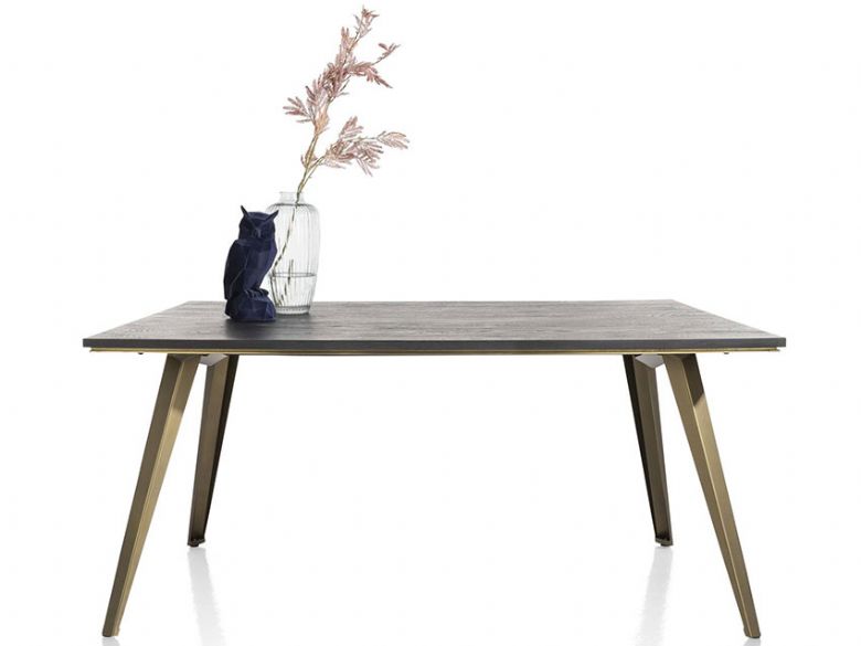 Habufa City oak and black dining table available at Lee Longlands