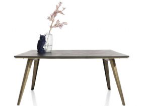 Habufa City oak and black dining table available at Lee Longlands