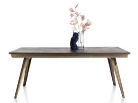Habufa City dark large oak extendable dining table available at Lee Longlands