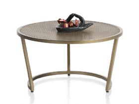 Habufa City gold occasional table available at Lee Longlands